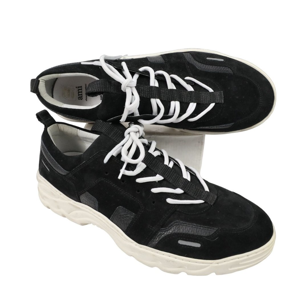 AMI Alexandre Mattiussi Running Lucky 9 Suede Trainers Men's 13 Designer Sneaker - Picture 8 of 13